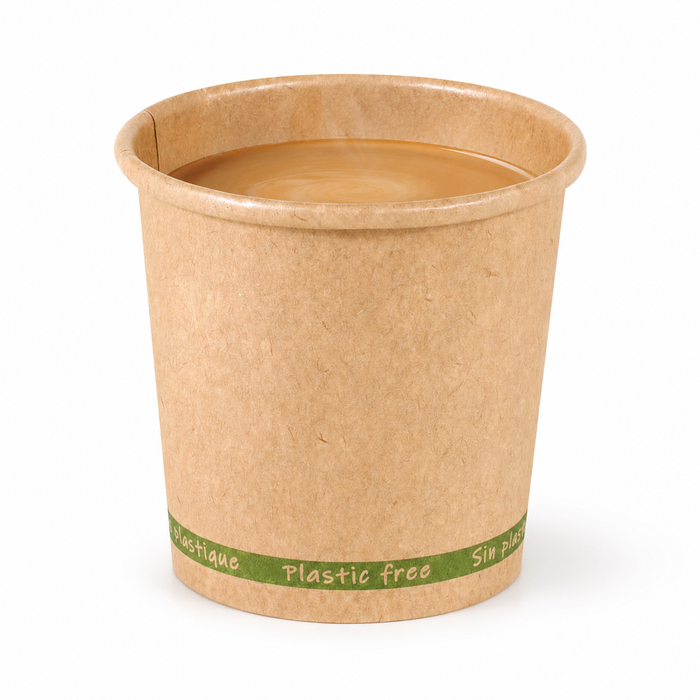 Bicchiere cartone kraft ZEN plastic-free (PAP20) - 90 ml - Ø 6,2 cm - H 6 cm - 50 pezzi