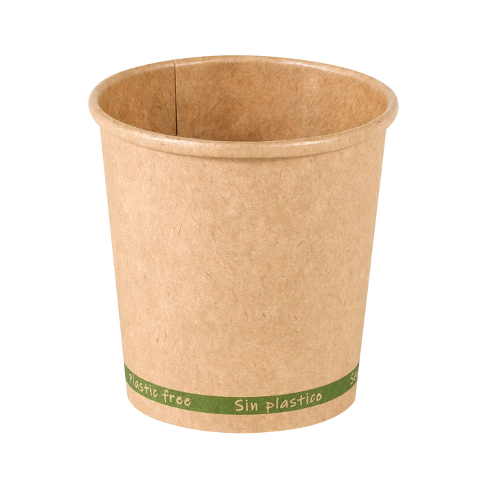 Bicchiere cartone kraft ZEN plastic-free (PAP20) - 120 ml - Ø 6,2 cm - H 6,2 cm - 50 pezzi