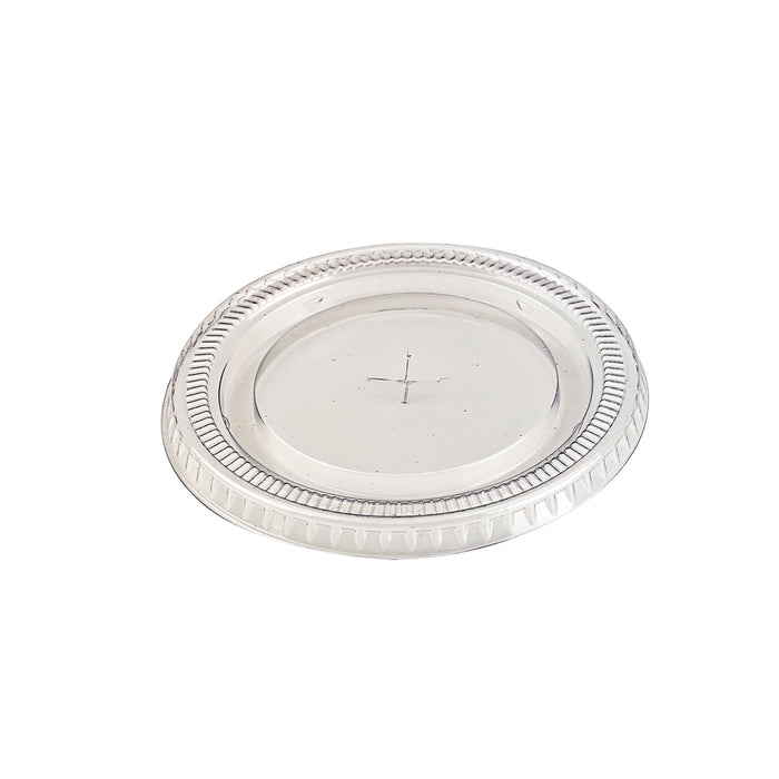 Coperchio piattp in PET trasparente con foro - Ø 9,8 cm - H 1 cm - 100 pezzi