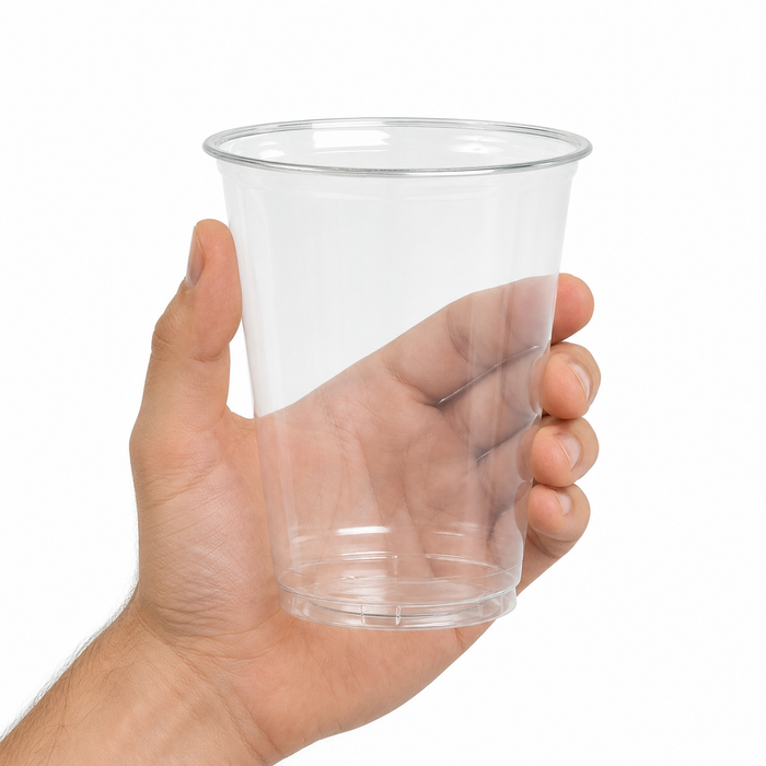 Bicchiere "Finesse" in PET trasparente - 500 ml - Ø 9,2 cm - H 13,5 cm - 50 pezzi