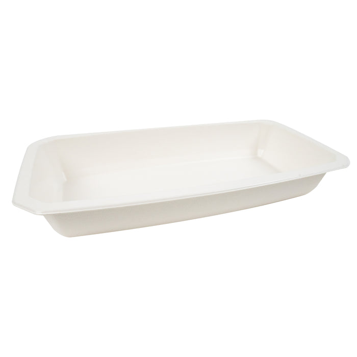 vaschetta sigillabile in polpa di canna da zucchero 1/ - 1700 ml - 32,5 cm x 17,2 cm x 4,8 cm - 90 pezzi