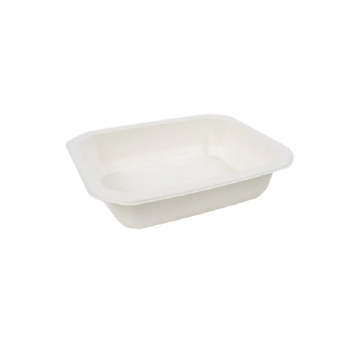 Vaschetta sigillabile in polpa di canna da zucchero 1/8 160x130mm H36mm 465ml