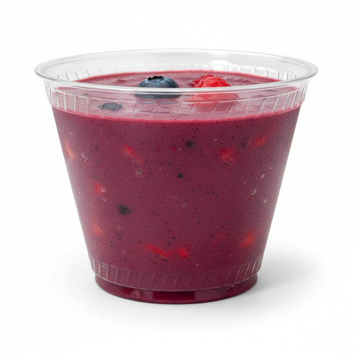 Coppa da dessert in PLA trasparente - 270 ml - Ø 9,2 cm - H 7,2 cm - 50 pezzi