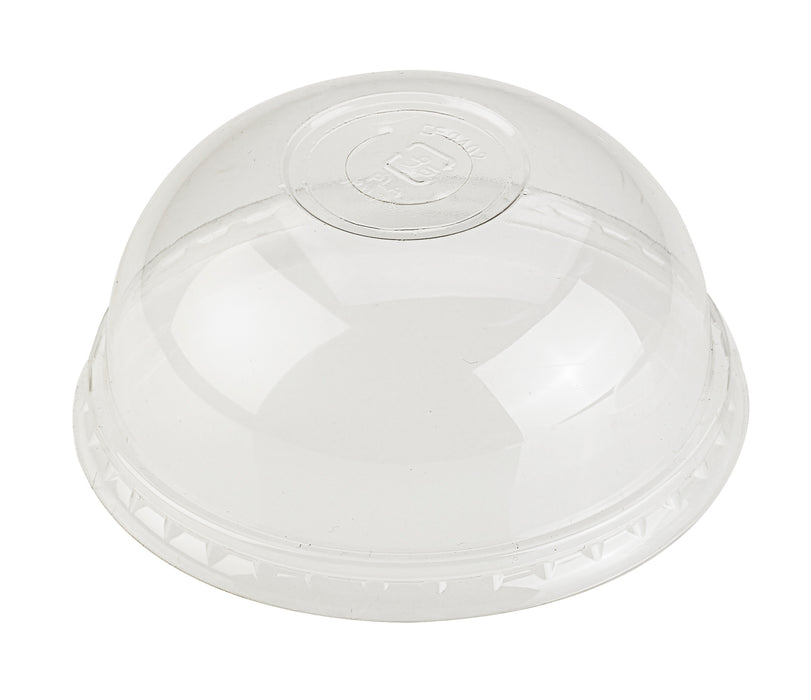 Coperchio in PLA trasparente a cupola con foro - Ø 9,6 cm - H 5 cm - 50 pezzi