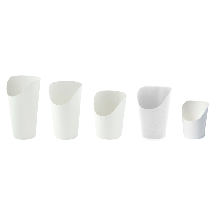 Bicchiere da snack in cartone bianco - Ø 5 cm - H 7,9 cm - 50 pezzi