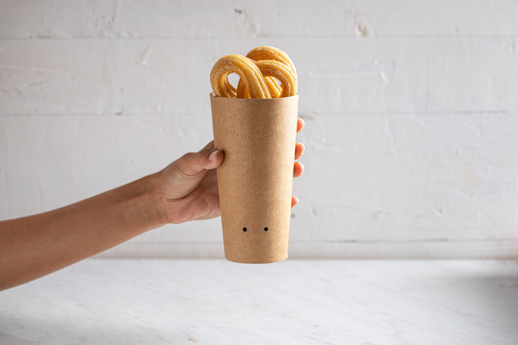 Bicchiere da snack in cartone kraft - Ø 8 cm - H 9,8 cm - 50 pezzi