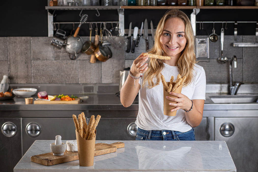 Bicchiere da snack in cartone kraft - Ø 8 cm - H 9,8 cm - 50 pezzi