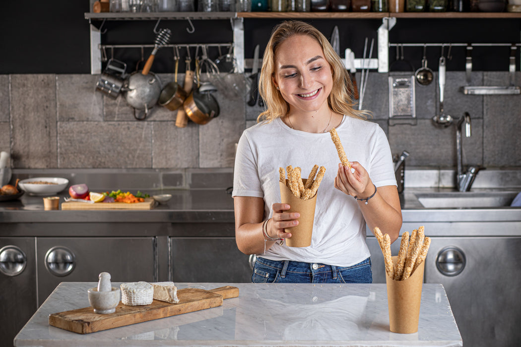 Bicchiere da snack in cartone kraft - Ø 8 cm - H 9,8 cm - 50 pezzi