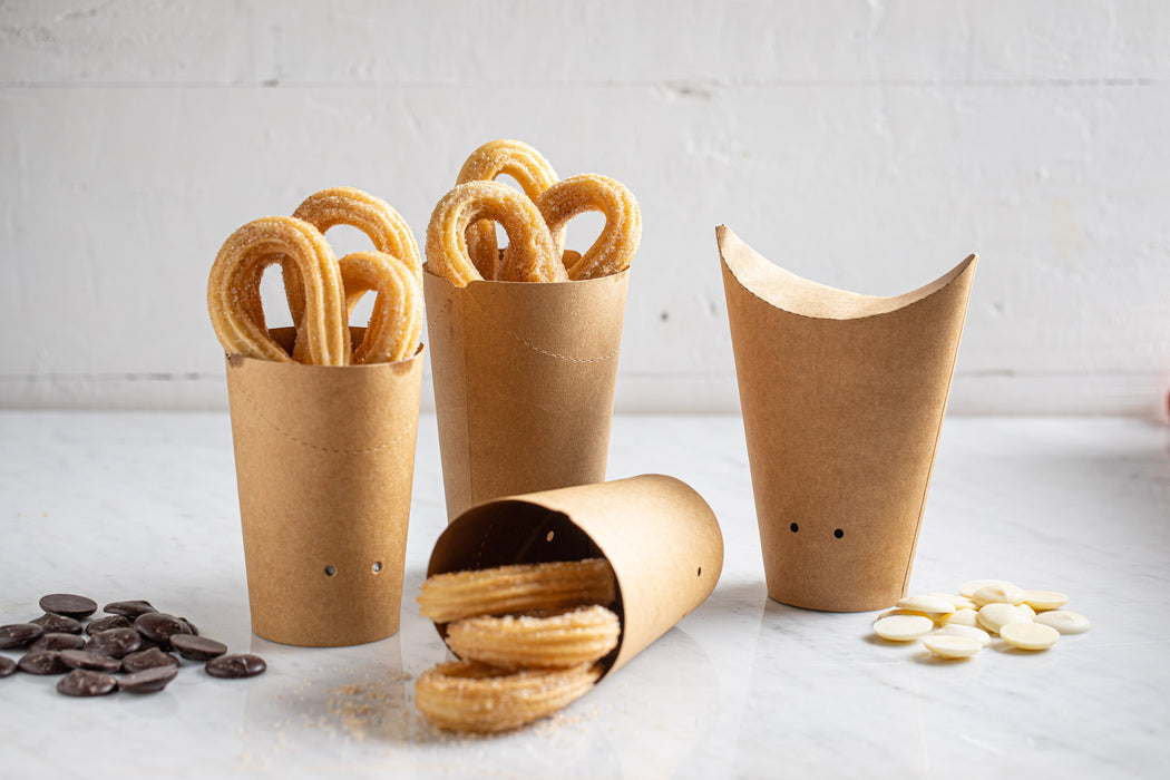 Bicchiere da snack in cartone kraft - 325 ml - Ø 8,5 cm - H 13,3 cm - 50 pezzi