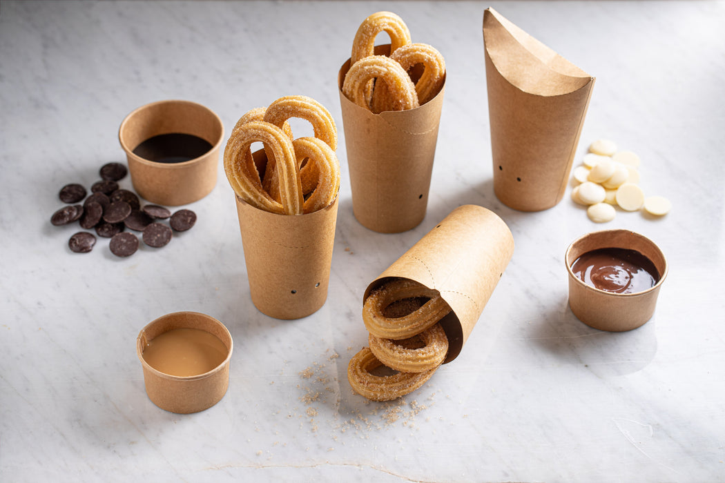 Bicchiere da snack in cartone kraft - 325 ml - Ø 8,5 cm - H 13,3 cm - 50 pezzi