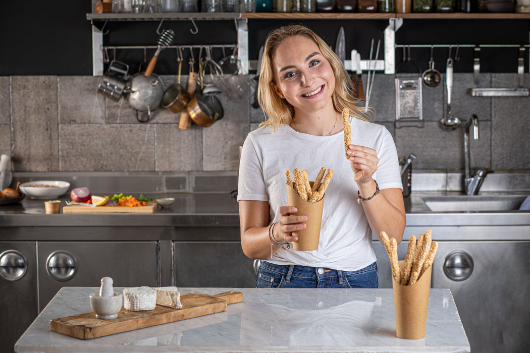Bicchiere da snack in cartone kraft - 325 ml - Ø 8,5 cm - H 13,3 cm - 50 pezzi