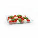 Vassoio "Klarity" riutilizzabile in plastica verde trasparente 130x130mm