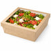 Scatola "Kray" in cartone kraft con coperchio a finestra 265x265mm H50mm 3000ml