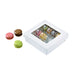 Scatola "Kray" in cartone bianco con coperchio a finestra 155x155mm H50mm 950ml