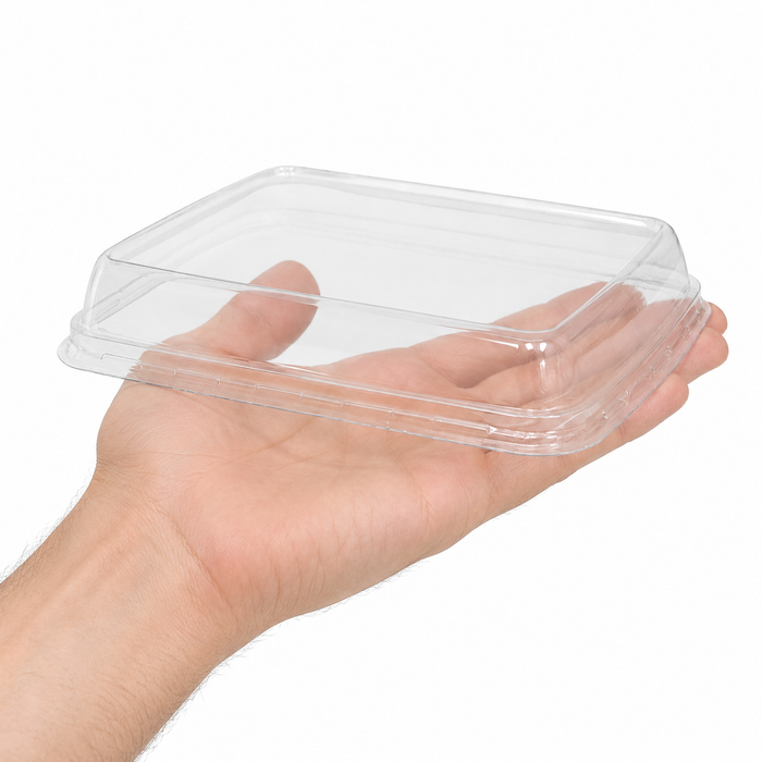Coperchio in PET trasparente (PET1) - 17 cm x 22,5 cm x 2,7 cm - 50 pezzi