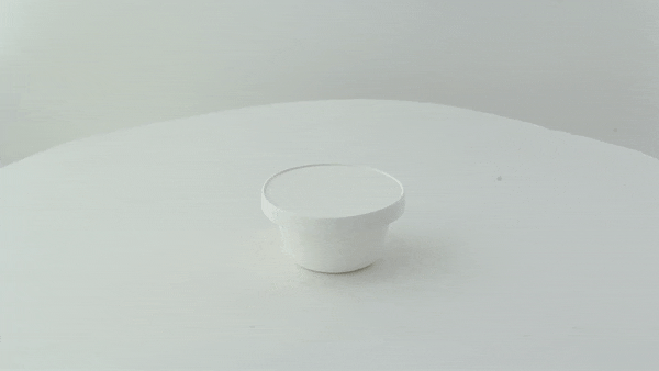 Coperchio in cartone bianco, alimenti caldi e freddi  H11mm