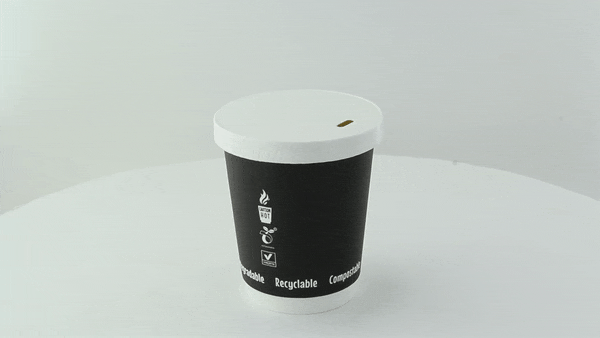 Coperchio in cartone bianco, alimenti caldi e freddi  H11mm
