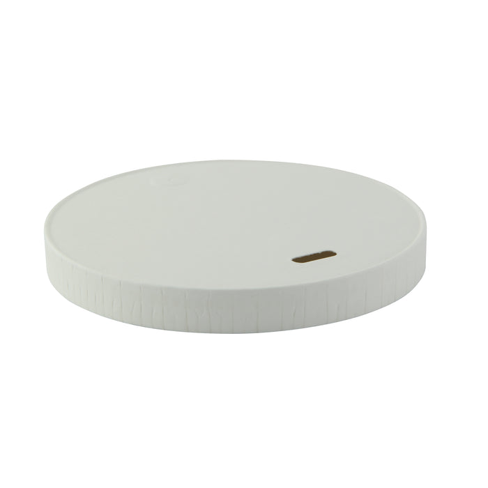 Coperchio in cartone bianco, alimenti caldi e freddi - Ø 9 cm - H 1,1 cm - 50 pezzi