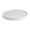 Coperchio in cartone bianco per alimenti caldi e freddi con fori per il vapore (C/PAP 81) - Ø 18,5 cm - H 1,6 cm - 45 pezzi