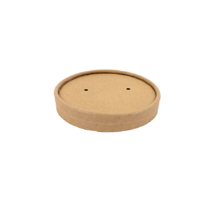 Tapa plana marrón de cartón kraft perforado para vapor Ø97mm - 50Uds