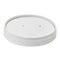 Coperchio in cartone bianco per alimenti caldi e freddi con fori per il vapore (C/PAP 81) - Ø 9,7 cm - H 1,5 cm - 50 pezzi