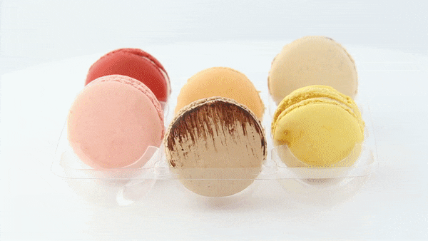 Inserto in PET trasparente per 12 macarons (3x4) con chiusura clip 152x138mm H20mm