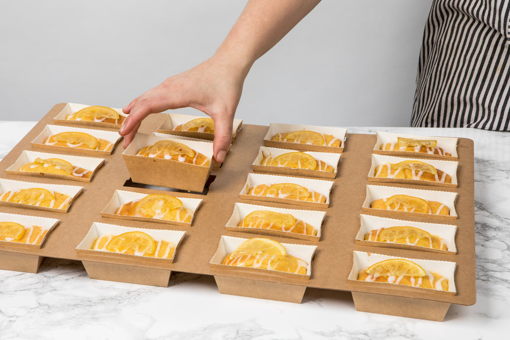 Stampo da forno in carta kraft - 160 ml - 10,3 cm x 5,5 cm x 4 cm - 650 pezzi