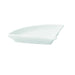 Piattino a ventaglio in porcellana bianca 100x76mm H14mm