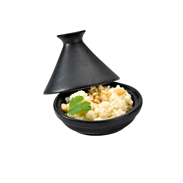 Mini tajine in porcellana nera - Ø 9 cm - H 8 cm - 4 pezzi