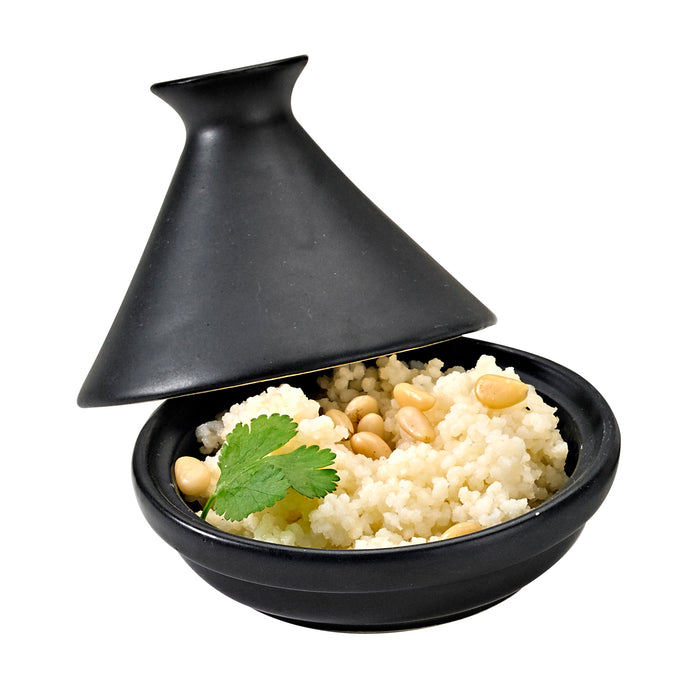 Mini tajine in porcellana nera - Ø 9 cm - H 8 cm - 4 pezzi