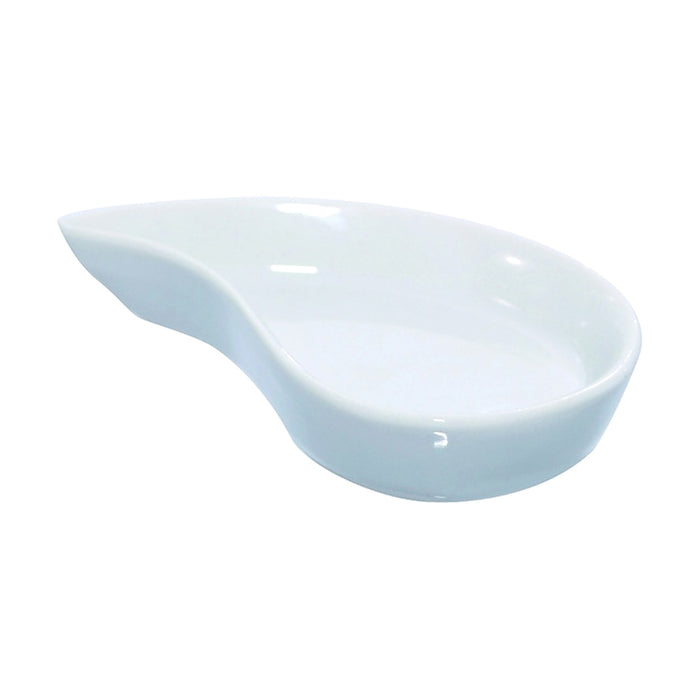 Piattino "Yin" in porcellana bianca - 7,8 cm x 4,8 cm x 1,5 cm - 4 pezzi