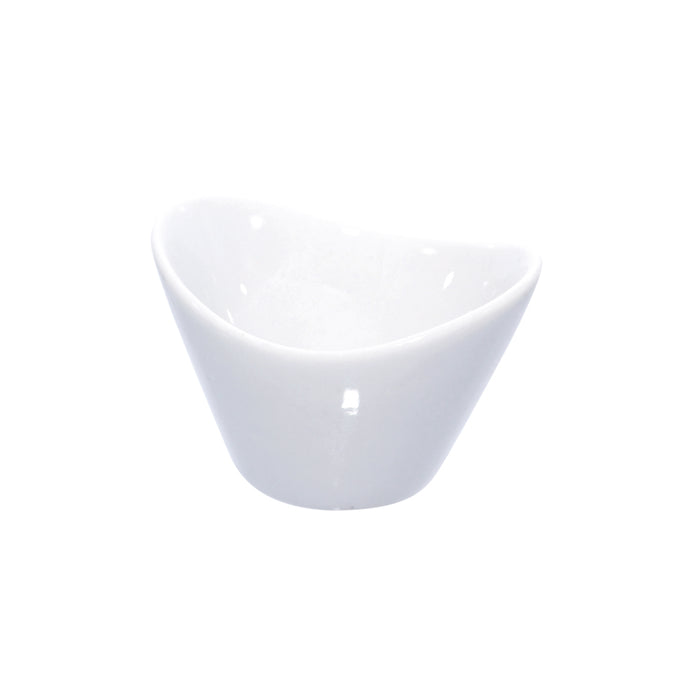 Coppetta in porcellana bianca - 6,6 cm x 5,4 cm x 4,5 cm - 4 pezzi