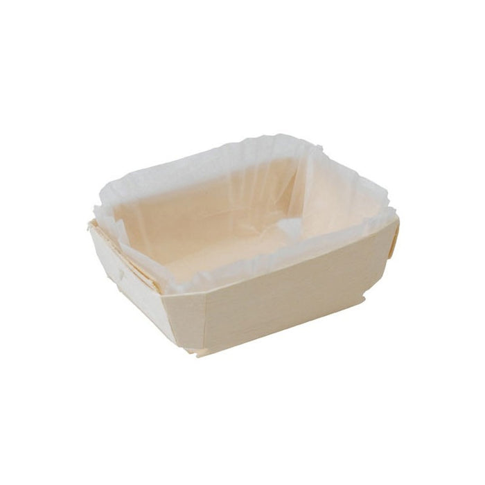 Stampo da forno in legno con pirottino in carta 185x80mm H40mm 600ml
