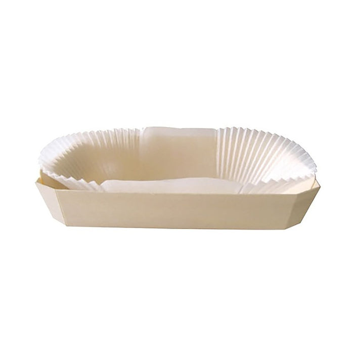 Stampo da forno in legno con pirottino in carta 260x160mm H40mm 750ml