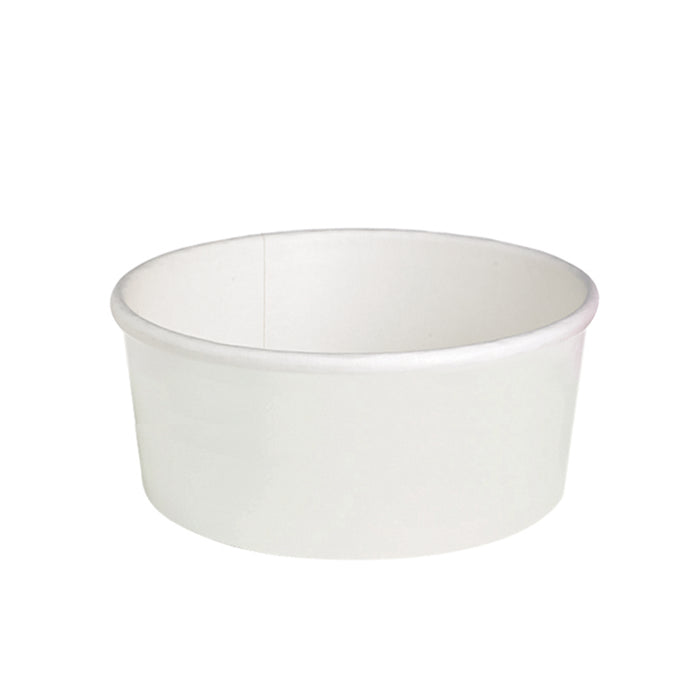 Insalatiera "Buckaty" multiuso, tonda in cartone bianco - 1500 ml - Ø 18,6 cm - H 6,6 cm - 50 pezzi
