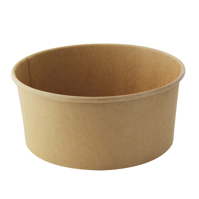 Insalatiera "Buckaty" multiuso, tonda in cartone kraft - 1560 ml - Ø 18,5 cm - H 8,2 cm - 45 pezzi