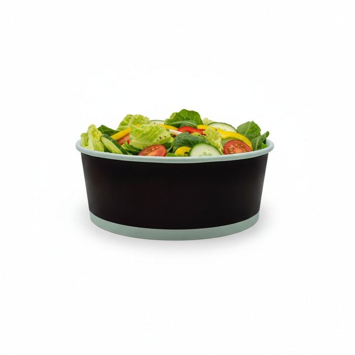 Insalatiera "Buckaty" multiuso, tonda in cartone marrone scuro - 600 ml - Ø 14,2 cm - H 5,7 cm - 50 pezzi