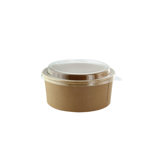 Insalatiera "Buckaty" multiuso, tonda in cartone kraft - 500 ml - Ø 11,1 cm - H 6,3 cm - 25 pezzi