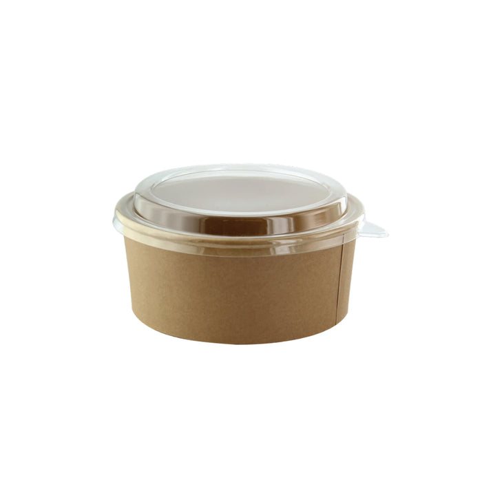 Insalatiera "Buckaty" multiuso, tonda in cartone kraft - 550 ml - Ø 15 cm - H 5 cm - 30 pezzi