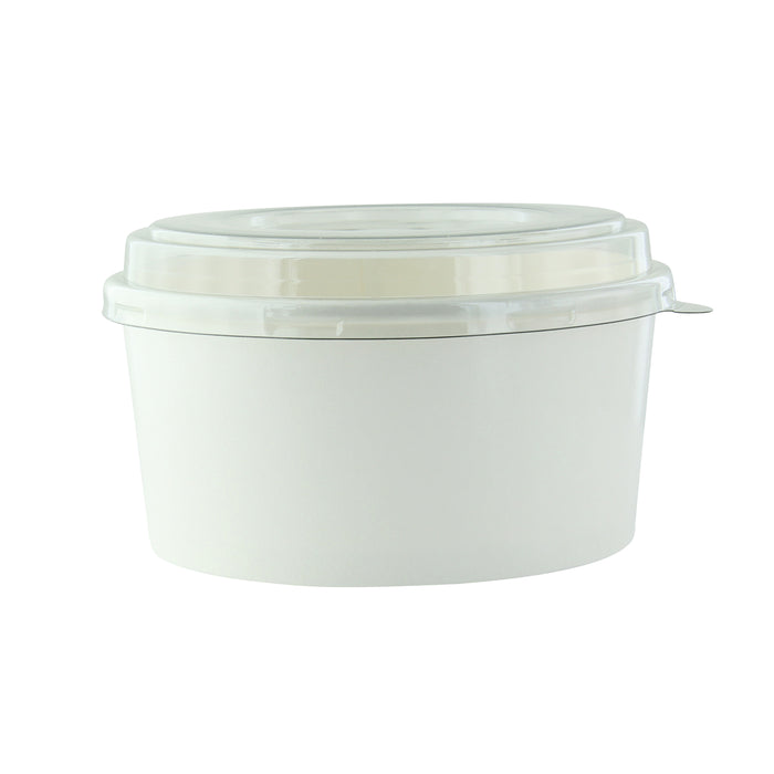Insalatiera "Buckaty" tonda in cartone bianco - 750 ml - Ø 14,5 cm - H 6,9 cm - 50 pezzi