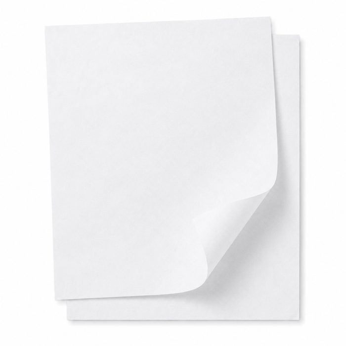 Carta da forno bianca doubleface - 53 cm x 32,5 cm - 500 pezzi