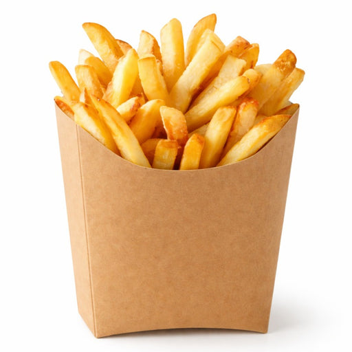 Tasca per patatine fritte in cartone kraft  115x90mm H110mm
