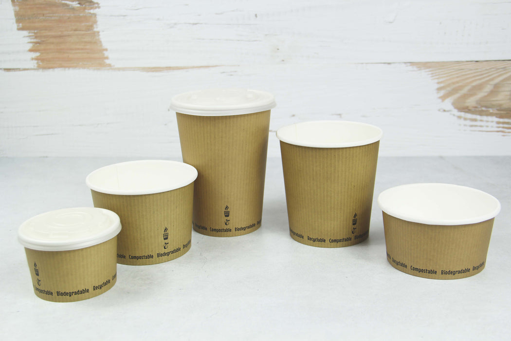 Contenitore da zuppa "Nature" biodegradabile - 450 ml - Ø 11,4 cm - H 8 cm - 25 pezzi