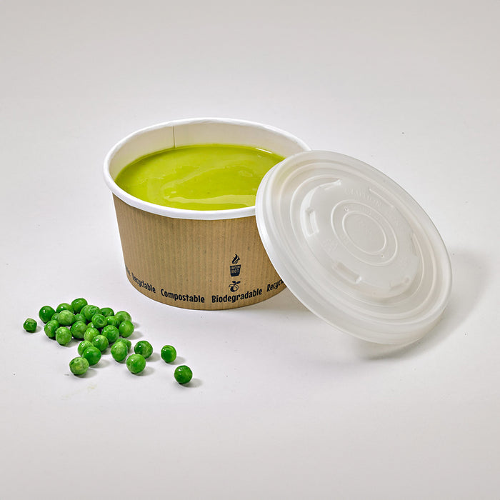 Contenitore da zuppa "Nature" biodegradabile - 940 ml - Ø 11,4 cm - H 14,9 cm - 25 pezzi