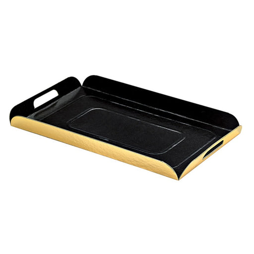 Vassoio in cartone doppio lato nero e oro con bordi ripiegati 280x420mm