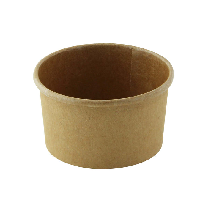 Contenitore in cartone kraft kraft per alimenti caldi e freddi - 60 ml - Ø 6,2 cm - H 3,5 cm - 50 pezzi