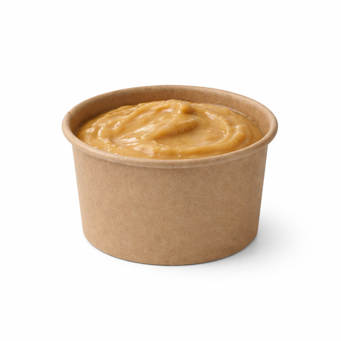 Contenitore in cartone kraft kraft per alimenti caldi e freddi - 60 ml - Ø 6,2 cm - H 3,5 cm - 50 pezzi