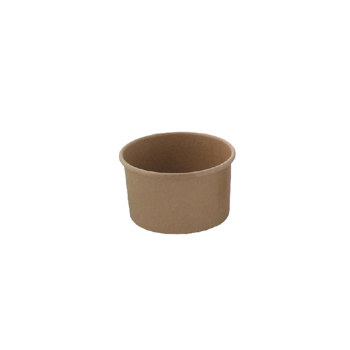 Contenitore in cartone kraft kraft per alimenti caldi e freddi - 75 ml - Ø 6,1 cm - H 4 cm - 50 pezzi