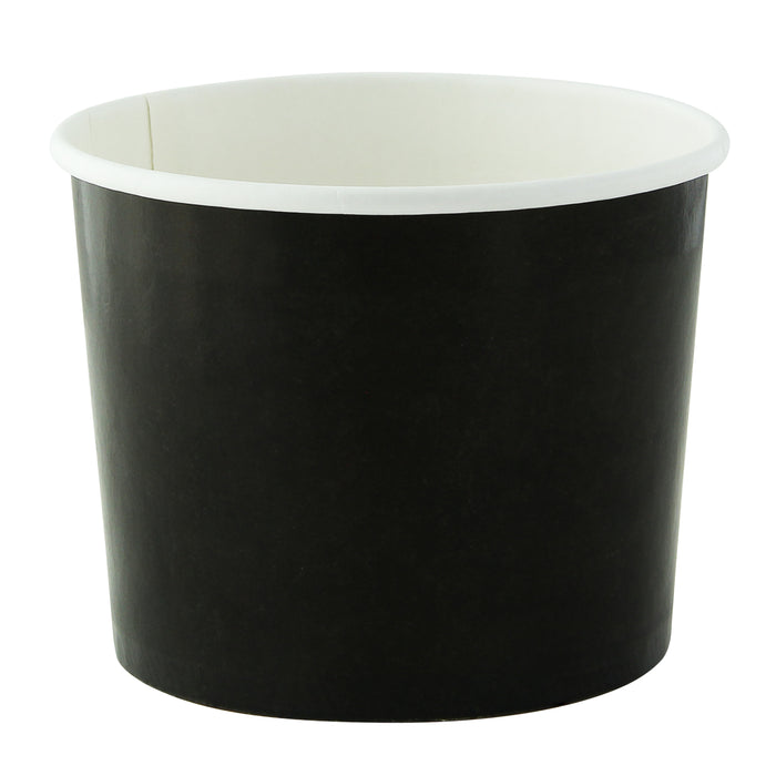 Contenitore in cartone nero per alimenti caldi e freddi - 320 ml - Ø 9 cm - H 7 cm - 50 pezzi