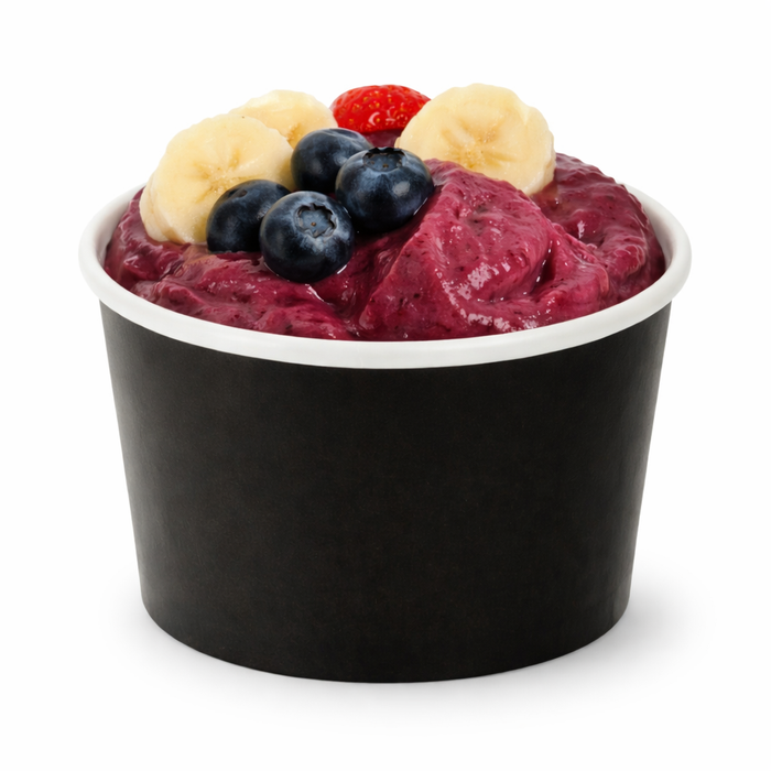 Contenitore in cartone nero per alimenti caldi e freddi - 320 ml - Ø 9 cm - H 7 cm - 50 pezzi